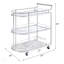 Chariot-bar Martavious en transparent et chrome