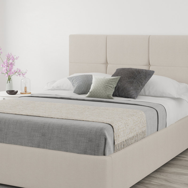 Kellen Upholstered Headboard, Kingsize (5'), Linen Off White