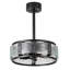 Ventilateur de plafond Caylie 18 po moderne à cage en verre ondulé avec lumières et télécommande, 6 vitesses, réversible, pour chambre à coucher