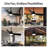 SUTEFAN 44'' Outdoor Ceiling Fan with Dimmable 3-Color LED Light, IP65 Waterproof for Patios Gazebos,Quiet DC Motor with 6 Speeds and Reversible Function, Remote Control for Patios, Industrial Style-6734059-6734070