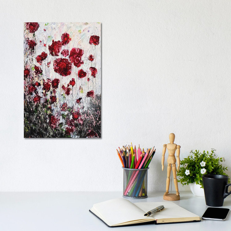 Coquelicots amoureux!, H 12 po x l 8 po x P 0,75 po
