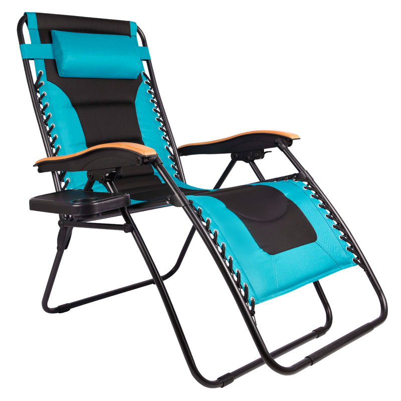 Fauteuil inclinable zéro gravité avec coussin Aneesh, Bleu