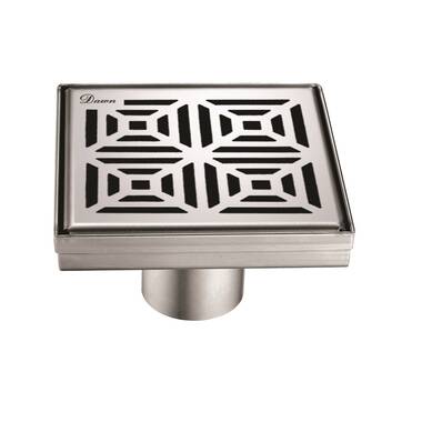 RELN FD0402SQSS 4” Linear Grid Shower Drain Finish: Stainless Steel