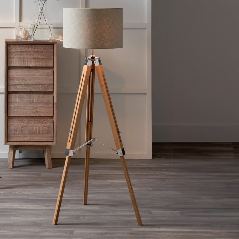 Jeanette 127.5cm Natural Tripod Floor Lamp