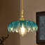 1-light Petal Gradient Glass Pendant Light, 10.2 Inch Dia X 68.9 Inch H, E26 Base-118539085-122780815