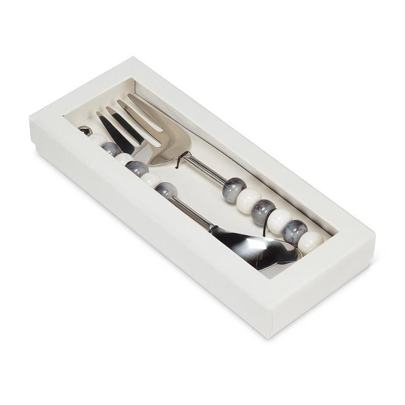 Ensemble de 2 ustensiles de service à salade à billes