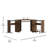 Cassiopeia Teakwood Laminate Corner Desk with Pull-Out Keyboard Tray and CPU Cart