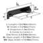Poignée coupelle 3 po ou 3-3 / 4 po (76 mm ou 96 mm) Haven noir mat centre-à-centre - paquet de 25-111778343-111778341