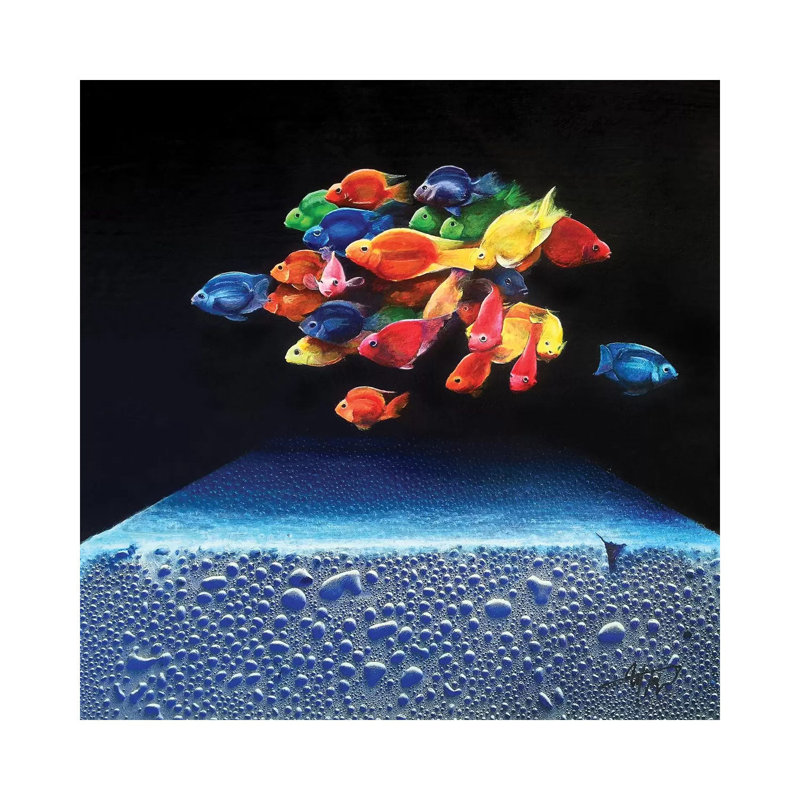 Coloured Fish by Michael Goldzweig - Wrapped Canvas Print, 66.04 cm H x 66.04 cm W x 3.175 cm D