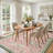 9x12 ft Large Washable Area Rug for Living Room - Modern Floral Leaf Print Carpet, Soft Velvet Texture, Non-Slip TPR Backing, Machine Washable, Pink-312021525