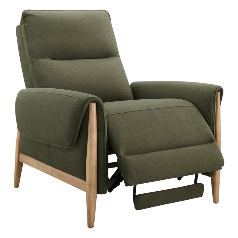 Fauteuil inclinable manuel rembourré, Mélange de polyester / vert