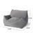 Velveteen Bean Bag Chair With Armrests, Grey-1579261306