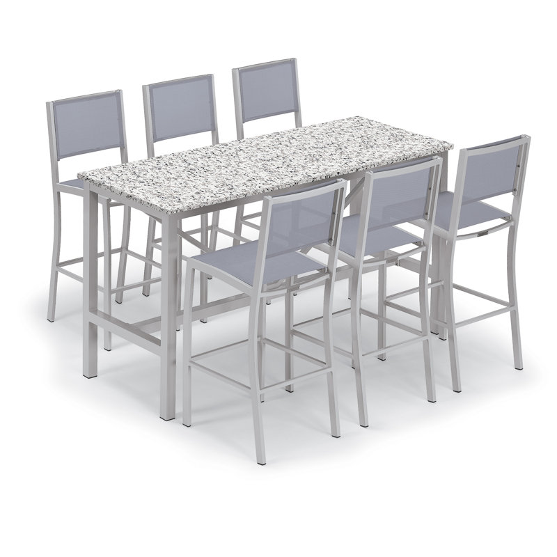 Travira Outdoor Bar Table, Litecore Ash