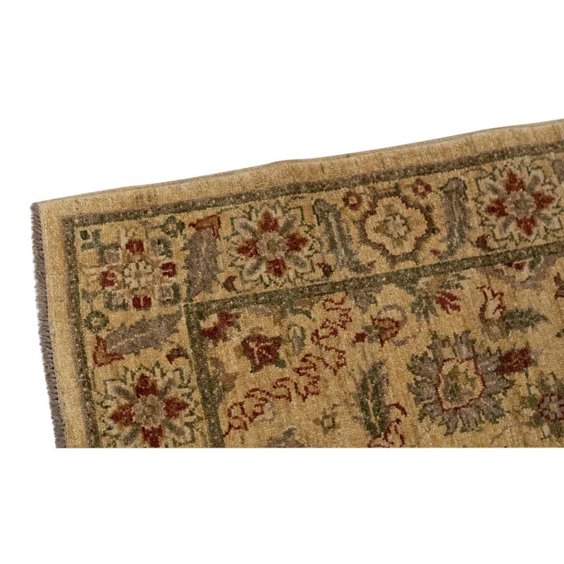 Tapis oriental rectangulaire en laine noué à la main brun