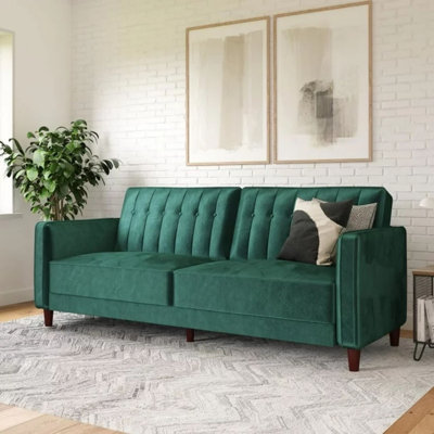 Somerby Single 81.5 " Velvet Convertible Sofa