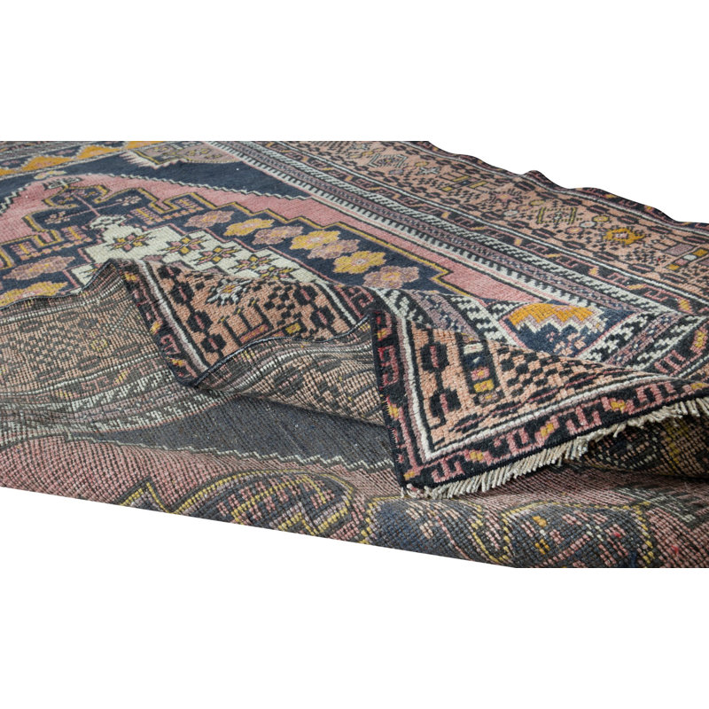 Tapis de style Mid-Century oriental en laine nouée à la main des années 1960 en laine
