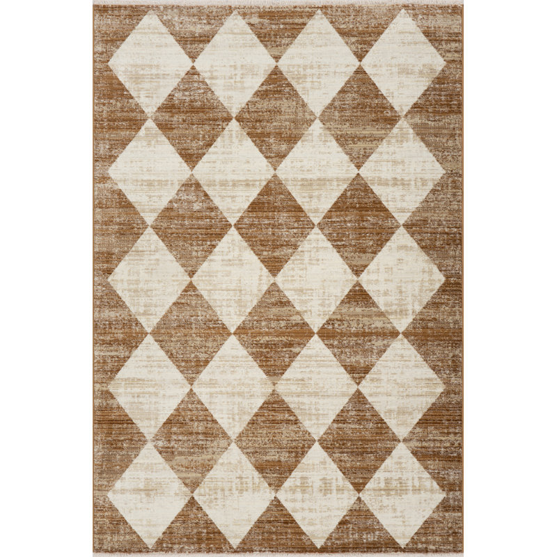  Tapis à franges Meline, Beige, Rectangle 8 pi 10 po x 13 pi