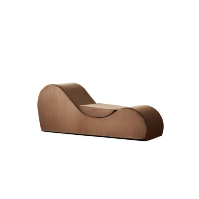 Solace Chaise Lounge Chair Relaxation, Ergonomic Design With Soft Yet Firm High-Density Foam Core, Removable Machine-Washable Cover, Brown