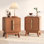 Table de chevet avec 2 tiroirs Mid-Century