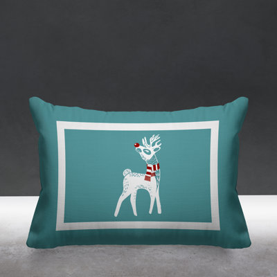Christmas Outdoor Reversible Throw Pillow