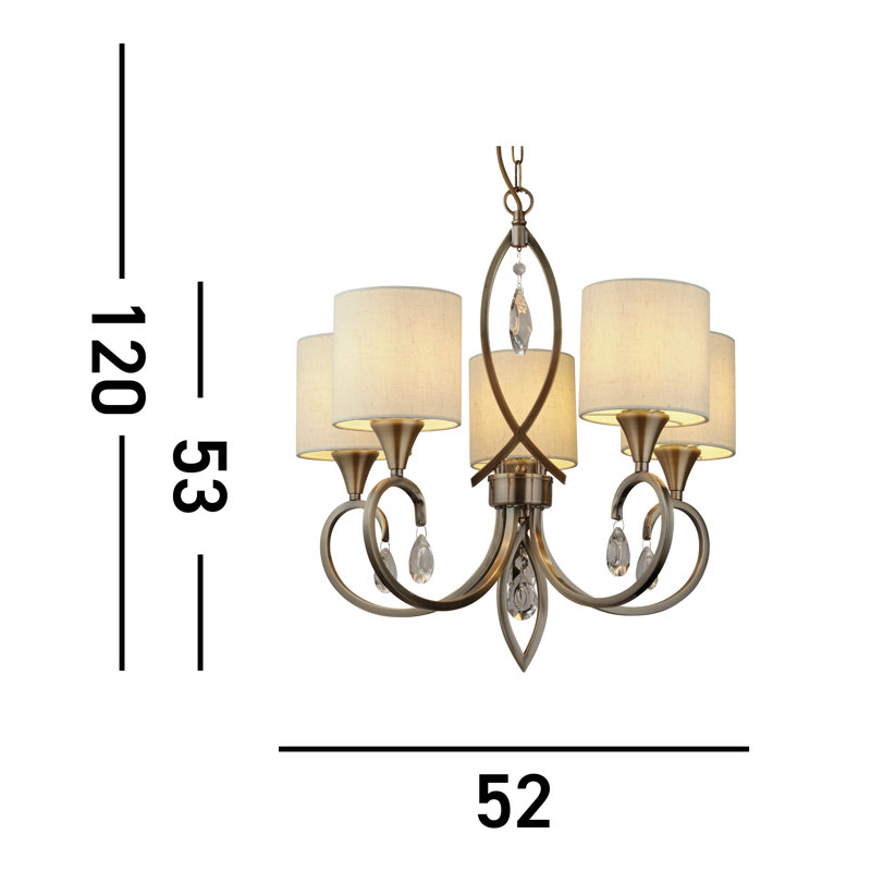 Sangerfield 5 - Light Shaded Chandelier