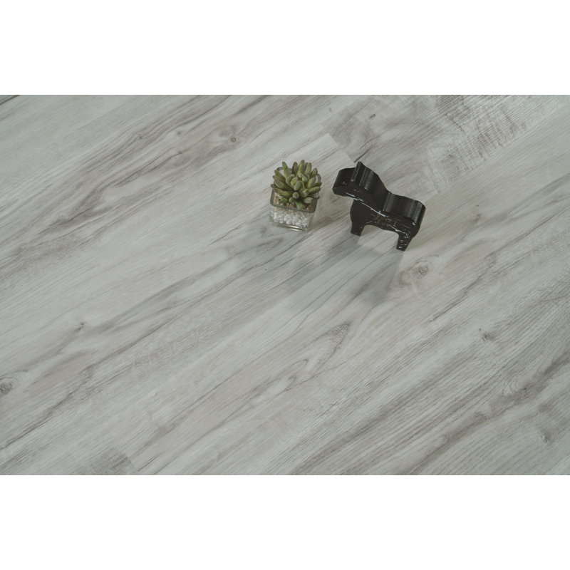 Revêtement de sol en vinyle de luxe 7 x 48 x 7 mm 20 mil, Gris patiné