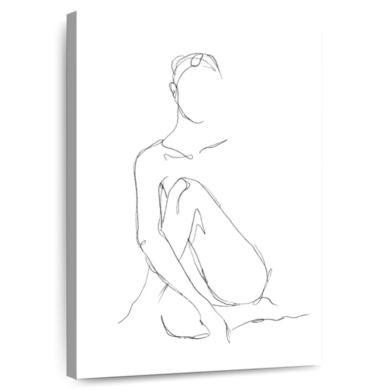 Esquisse de contour Leisha nue II, H 30 po x l 20 po