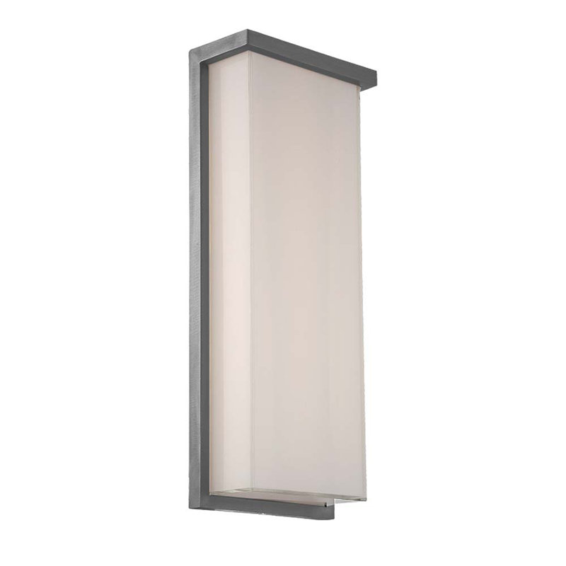 Plafonnier encastré extérieur Ledge, Noir, H 20 po x l 8 po x P 4 po, 3000 K