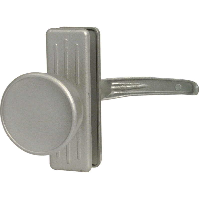 Serrure à bouton tulipe, clé, avec trou central de 3 po, aluminium (paquet de 1)