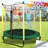 SereneLife Round Backyard Trampoline with Safety Enclosure