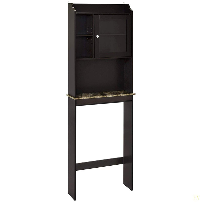 Armoire de rangement moderne en bois au-dessus de la toilette pour la maison et la salle de bain