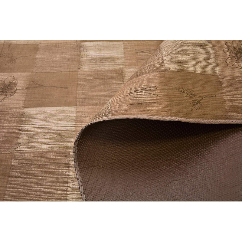 Tapis imprimé d'inspiration naturelle, antidérapant, sans poils et léger., Rectangle 5 pi x 7 pi