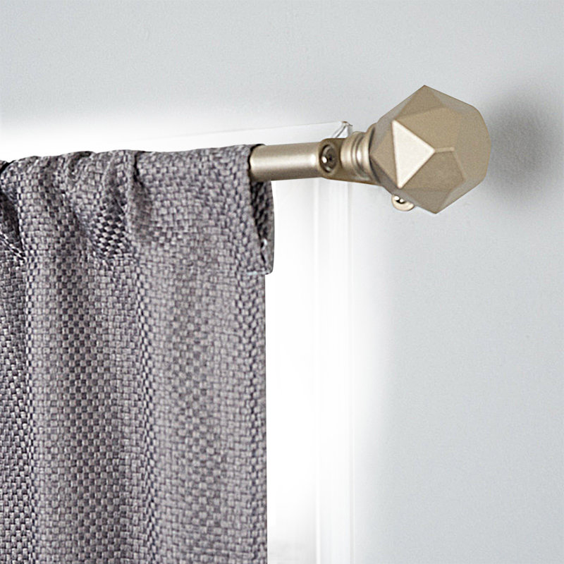 Tringle à rideaux simple ajustable 0,75 po Musa, 48 po à l 86 po