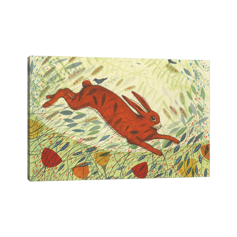 The Hare And The Crows by Michelle Campbell - Wrapped Canvas Gallery-Wrapped Canvas Giclée