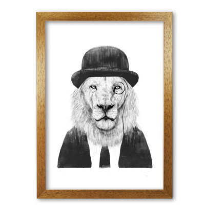 Sir Lion by Mercedes Lopes Charro - Single Picture Frame Print