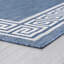 Tapis d'intérieur / extérieur bleu tissé à plat Drusilla-2131482001