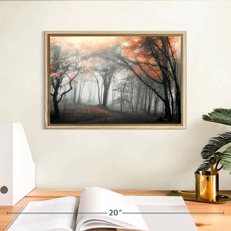 Autumn Grove II, Cadre flottant en bois naturel, 13 po x 9 po