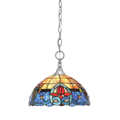 Mini-luminaire suspendu chaîne, verre Sierra 12 po