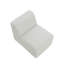 Fauteuil d'appoint modulaire en flanelle de fourrure de lapin gris clair sans accoudoirs-126417794