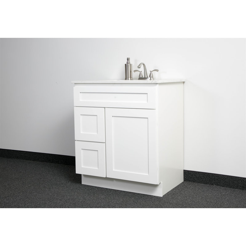30'' Bathroom Vanity Base Only, White