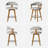 Swivel Linen Upholstered Bar Stools 26" Counter Height-1297837826-1297837828