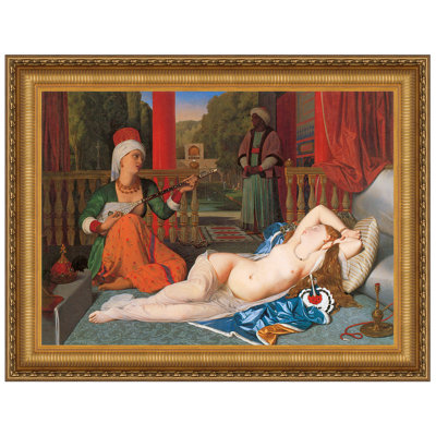 «Lady Lounging, 1842» par Jean Ingres - Peinture sur toile encadrée