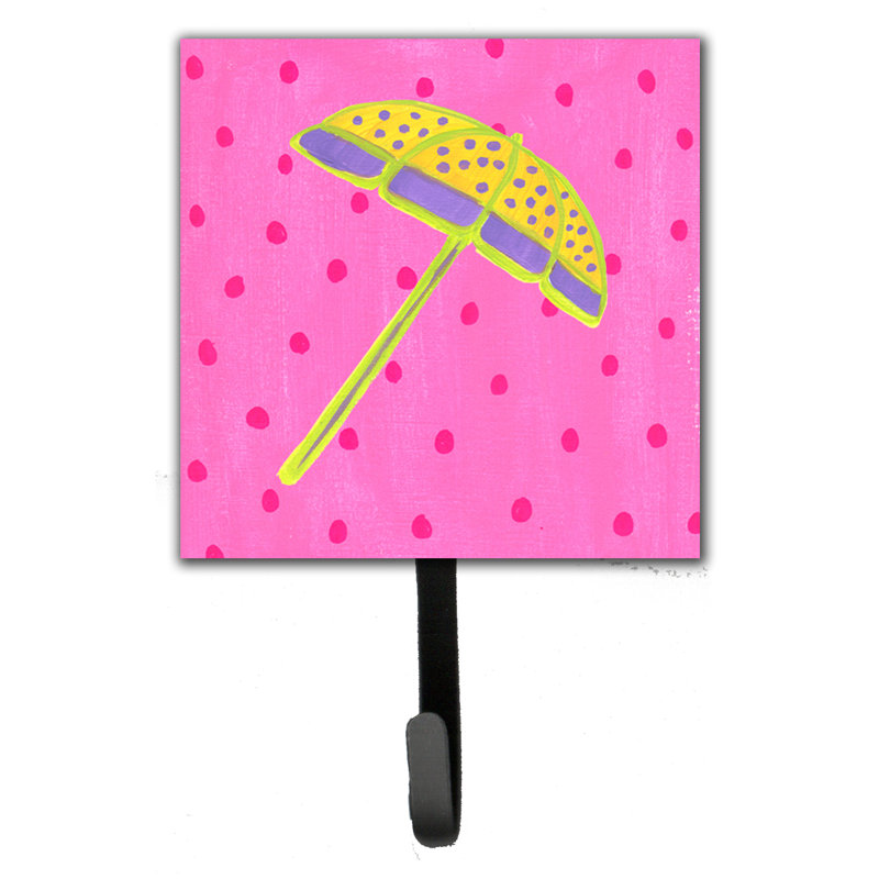 Porte-parapluie de plage et crochet mural, Rose / Jaune