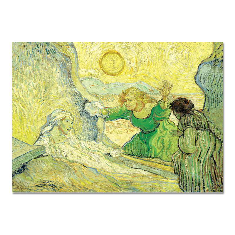 The Resurrection of Lazarus by Vincent Van Gogh - Unframed Painting, 65cm H x 95cm W