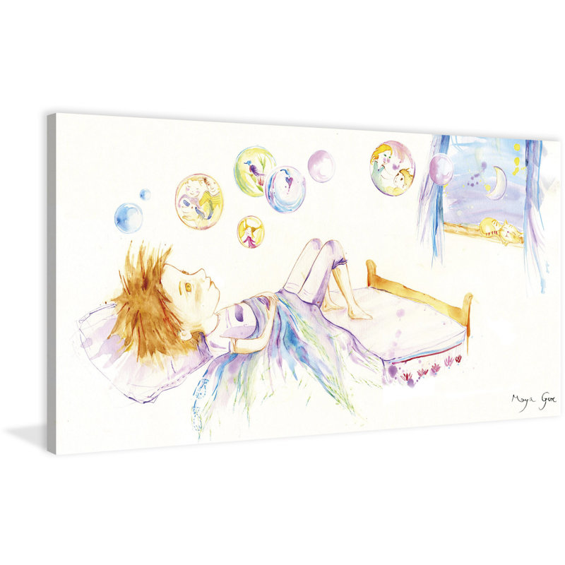Maya Gur - Wrapped Canvas Painting, 45cm H x 91cm W x 3.81cm D