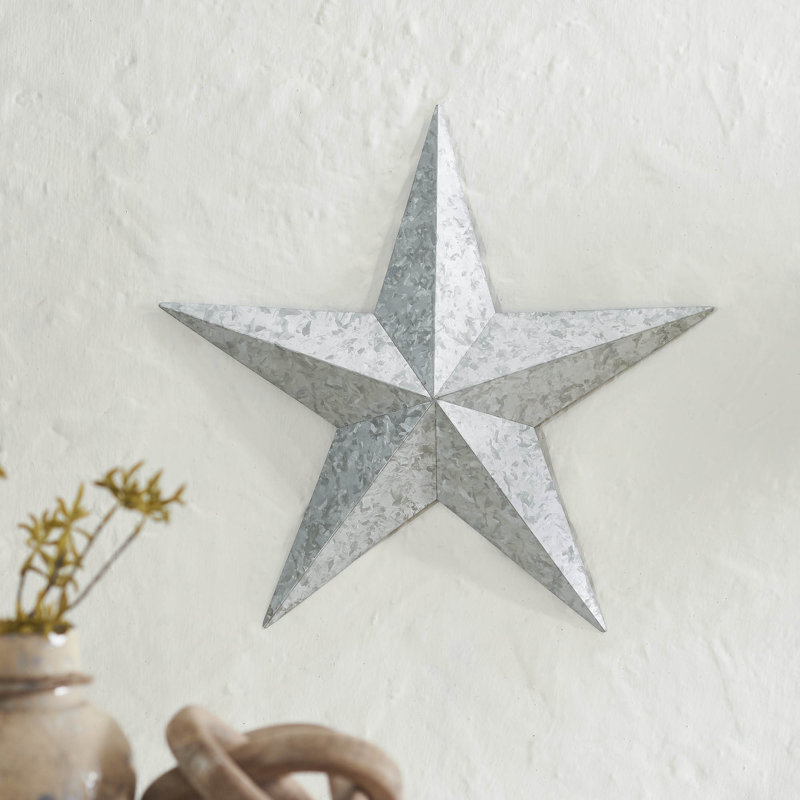 Étoile festive en métal galvanisé, H 18 po x l 18 po x P 2,25 po