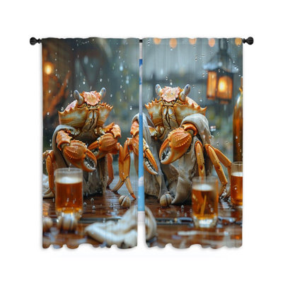 Paire de rideaux transparents en polyester Dewhitt