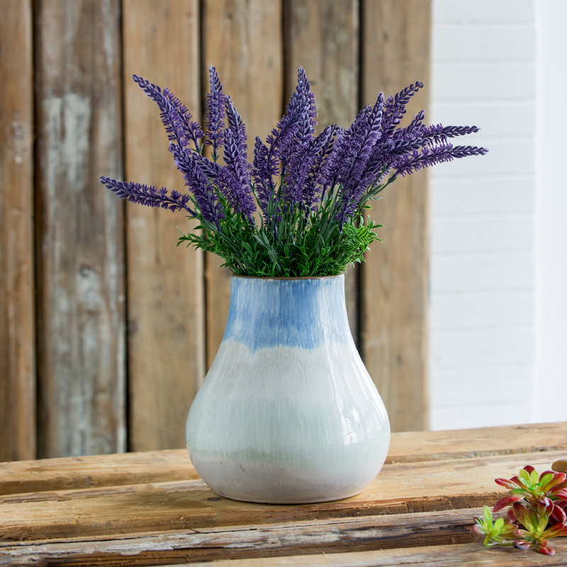 Lockway Ceramic Table Vase, 10" H x 9.1" W x 9.1" D