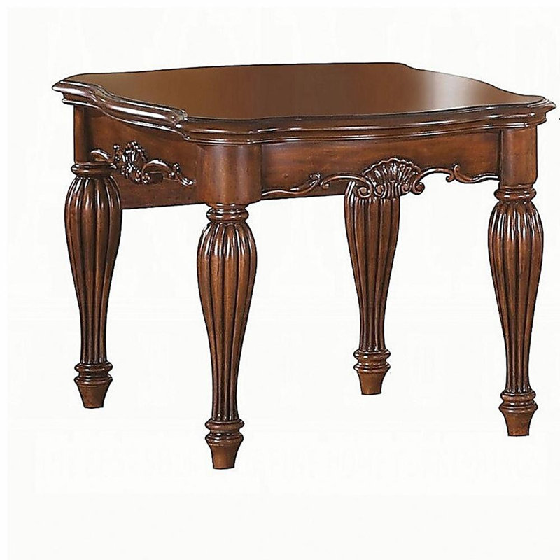 Table d'appoint en cerisier avec pieds fins en spirale