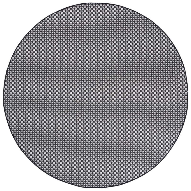 Terrace 804 Geometric Indoor/Outdoor Rug, Round 6'7"